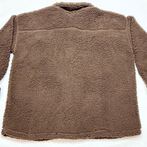 32° Heat Cardigan Sweater Button Up Jacket Sherpa Women XL XXL Brown New - Picture 4 of 7